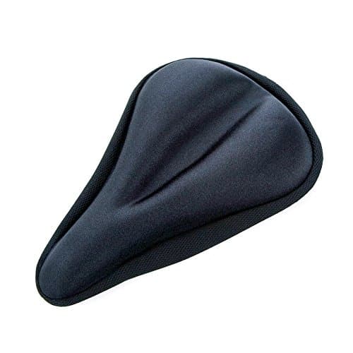 ATLES Gel Bike Seat Cover Extra Comfortable Bicycle Silicone Saddle- Suitable for Mountain &amp; Road Bike Seat, Bike Cushion Saddle Cover for Men Women and Kids (Black,Long Pattern)