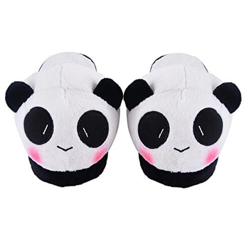 Animal Slippers Shoes - Chicone Cute Winter Cartoon Panda Plush Slippers Soft Warm for Women (Pattern 03)