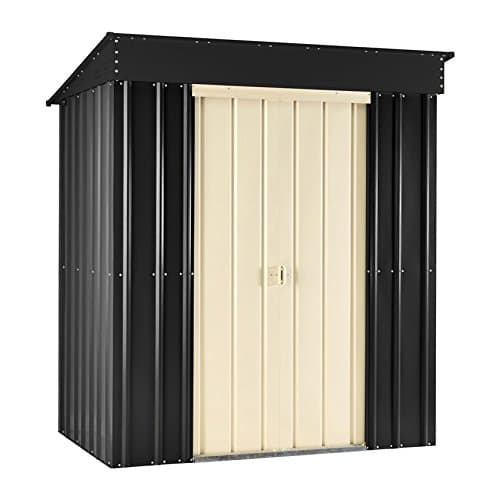 Lotus by Globel 6 x 4 ft Pent Slate Shed - Grey