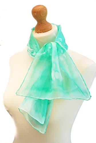 Silk scarf for women, hand painted silk scarves, mint green plus more colours, silk scarves for ladies, green scarf - 2017 collection