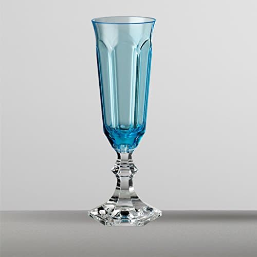 Set 6 Mario Luca Giusti Dolce Vita Flute Glass Turquoise