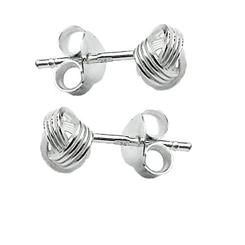 925 Solid Sterling Silver Endless Knot Celtic Stud Earrings - Celtic Delight - Gift Boxed