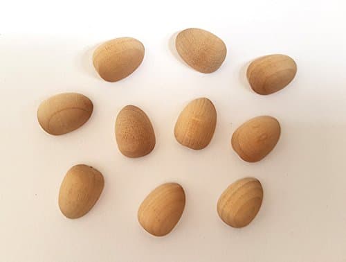 Small Wooden Half Eggs, 23x16mm, pk of 10
