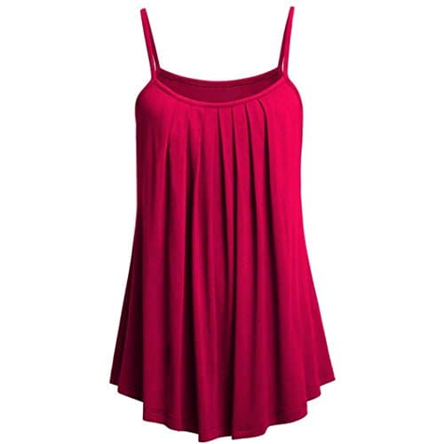 Women Vest Tops, Sonnena Summer Women Loose Camisole Ladies Solid Color Tank Tops Plus Size (XL, F)