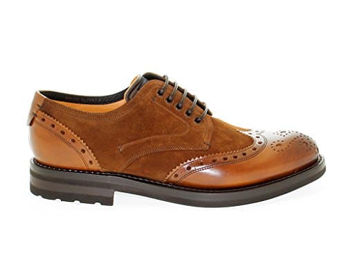 Fabi Men's 6403Brown Brown Leather Lace-Up Shoes