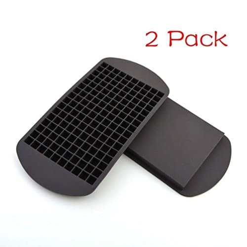 2 Pcs Approved Food Grade Silicone 160 Grids Small Ice Maker Tiny Ice Cube Trays Chocolate Mold Mould Maker for Kitchen Bar Party Drinks