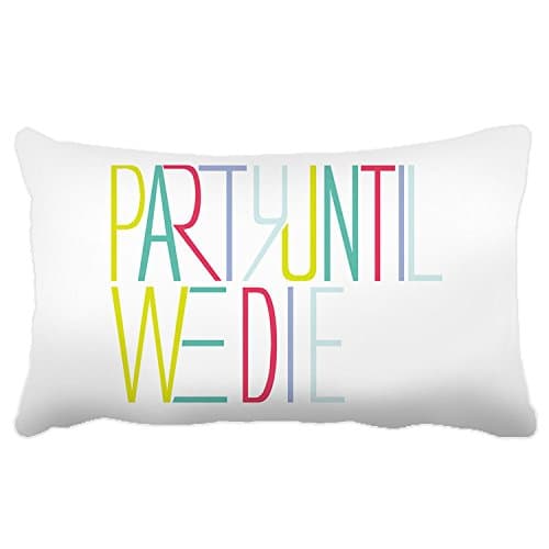 Poieloi Funny Colorful Stripes Tumblr Throw Pillows for Girls 20"x30"