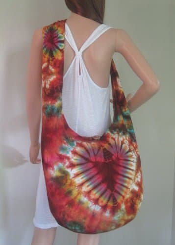 Tie Dye Shoulder Bag (LARGE Rust/Orange)