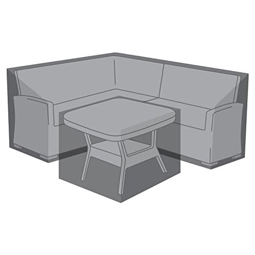 Nova Outdoor Living Weatherproof Cover for Compact Kingston Corner Dining Set, Black, Garden Table Chairs Patio Furniture PVC Protector