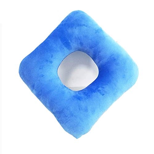 HGCK Square Anti Decubitus Cushion Coccyx Pillow For Car Seat Office Breathable For Sciatica Tailbone Pain Relief Crystal Velvet 35X35cm