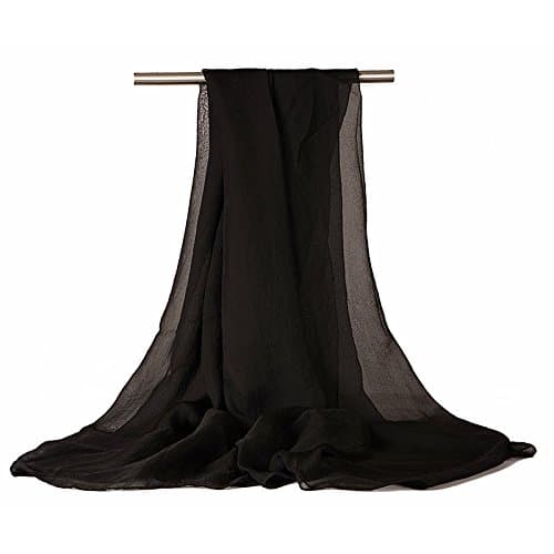 Jhxena Summer Beach Towel Oversized Thin Sunscreen Shawl Beach Scarf,Black