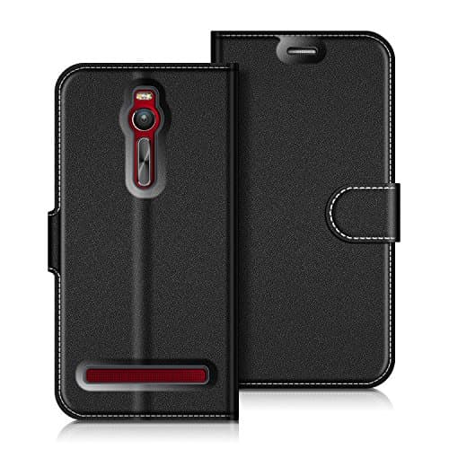 COODIOPhone Case For Asus Zenfone 2 ZE551ML, Magnetic Flip Leather Case For Asus Zenfone 2 ZE551ML Wallet Case, Black