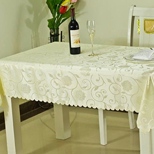Dining Tablecloth BEICHEN Printing Table Cover European pastoral style Tablecloth Soft Simple Rectangle Tablecloth Photography Background Cloth (55.1" X 70.9", beige)