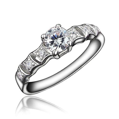Fashion Jewellery Silver Plated Engagement Wedding Eternity Ring,Women's Gifts Presents Girls