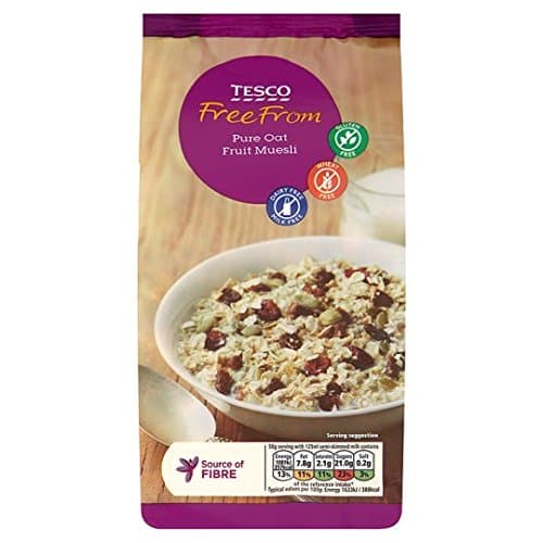 Gluten free pure oat fruit muesli porridge (Tesco free from range) (Pack of 4)