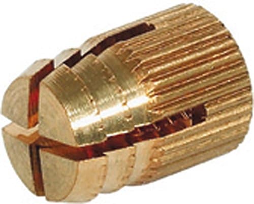 City Deco Centre Sleeve M4 Internal Thread for Ø 5mm Holes - Bright Brass (Pack of 20)