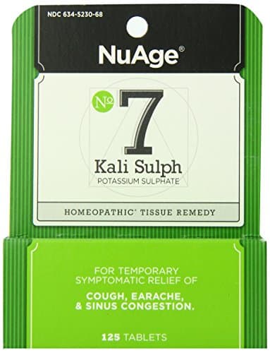 NuAge Laboratories Nuage Tissue Salts, Kali Sulph 125 Tabs 6X