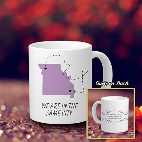 Personalised Housewarming Gifts Long Distance Relationship Coffee Mug We Are In The Same City Mug Personalised Gift for Mom Mother's Day Gift Mother's Voice Is The Most Beautiful Sounds In The World
