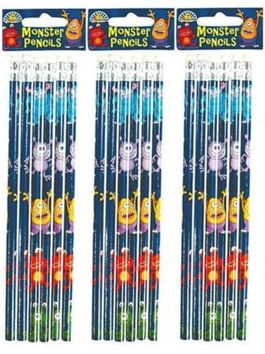 18 Monster Pencil Children's Party Bag Fillers