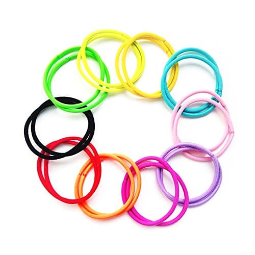 Little Sporter Nails Disposable Assorted Mixed Colour Baby Little Girl Elastic Ponytail Holder Hair Rope Bands Rubber Cable Ties Scrunchie Accessories