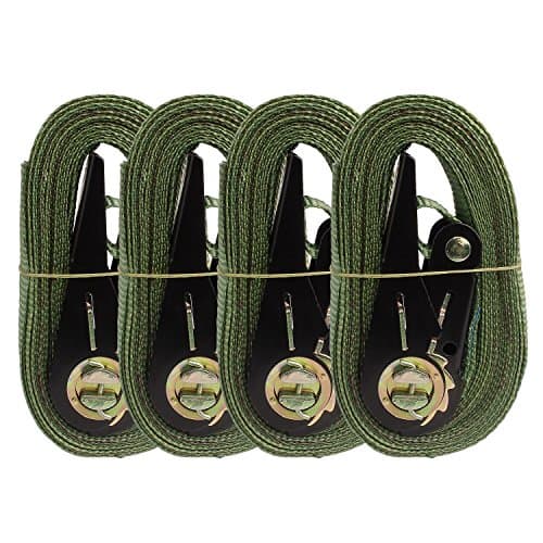 4x Lashing Strap Tension Belt Ratchet Strap 6 m x 25 mm Tie Down Straps 0.8T LKW CE TUV EN12195-2