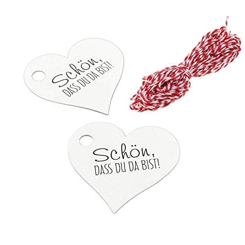 Taylor Kelsen 100pcs Kraft Paper with Lanyard Valentine's Day Kraft Paper Tag DIY Label Gift Baking Package Hang Tags White