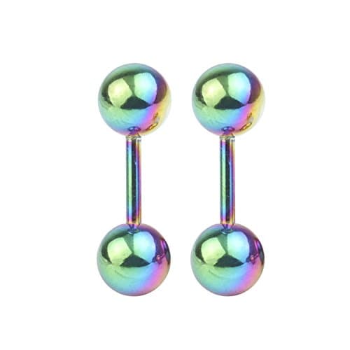 STU Barbell Helix Cartilage Tragus Ear Lobe Stud Earring Barbell Screw Stud Earrings Tongue Nipple Ring Retainer Piercing 4mm Ball