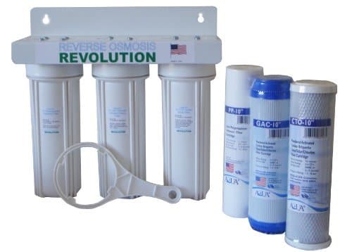 Whole House 3-Stage Water Filtration System, 1/2 port. Works with standard 10 filters. Build in USA. by Reverse Osmosis Revolution