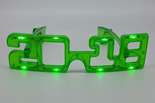 2018 Led Light Up Flashing Glasses For St. Patrick's Day, Graduation, Holidays, Birthdays, Celebrations and Parties (Green, 1 Pack)