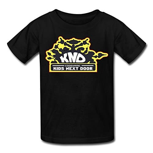 LUYI Kid's Codename Kids Next Door KND Logo T Shirt L Black