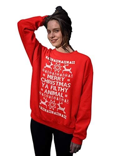 Merry Christmas Ya Filthy Animal TM Funny Ugly Christmas Sweater
