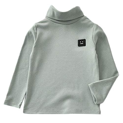 Zerototens Kids Plain T-Shirt,1-5 Years Old Toddler Infant Baby Boys Girls Long Sleeve Turtleneck Sweatshirt Tops Children Basic Tee Casual Warm Outfit Clothes
