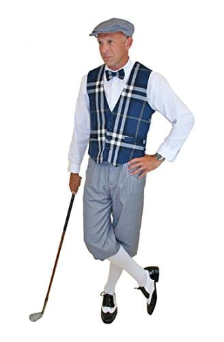 Ultimate Knickers Outfit - Grey Knickers Blue Plaid Vest Grey Cap