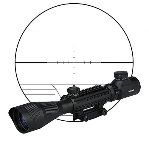 Canis Latran Tactical 4-12X50EG R&amp;G Illuminated Optical Airsoft Hunting Rifle Scope with Free Mounts