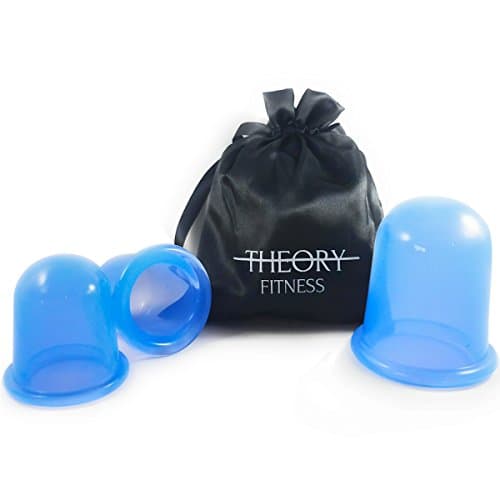THEORY Fitness - Best Massage Cupping set - [3-pack] Silicone Cupping Massage Great For - Anti Cellulite - Wrinkle Reducer - Suction Cups At Home - High Density - Durable [1 Large + 2 Medium]