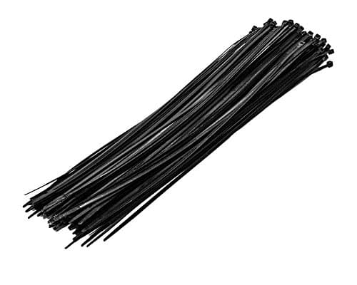 Black 100 Pcs Zip Ties Bulk - 12 Inch Nylon Uv Resistant Cable Wire Zip Tie 50 Lbs