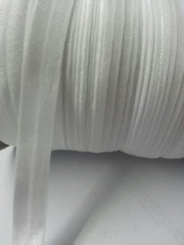 10 Yards Elastic White Fold Over Foe Great For Hair Tie Craft Projects Sewing Supplies Embellishments 3/4"