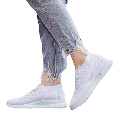 Fashion Women's Mesh Breathable Sneakers Casual Shoes Student Running Shoes, Womens Running Shoes,Black