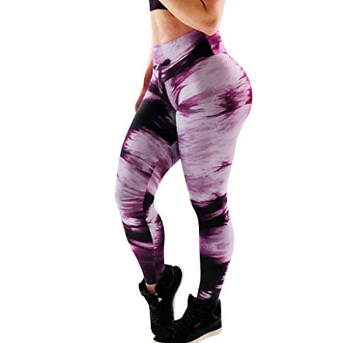 Saymi Printed Yoga Pants for Women High Waist, Tummy Control Workout Ruched Butt Lifting Stretchy Leggings
