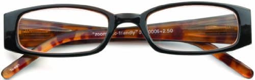 Zoom Eyeworks Crystal Tort Top Spray Reading Eyewear, +1.50, Black by Zoom Eyeworks