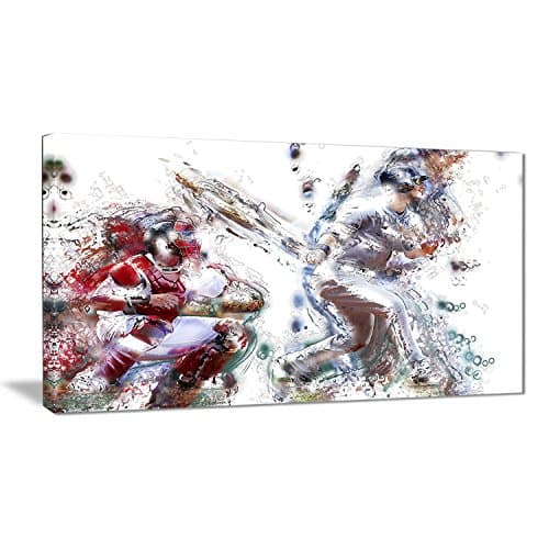 Digital Art PT2560-32-16 "Baseball Strike" Sport Canvas Art Print, Large