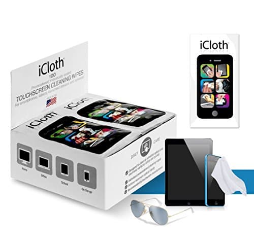 iCloth Small-Screen and Lens Cleaner | 100 cleaning wipes pre-moistened and individually sealed - approved for optical clarity | 300 Count
