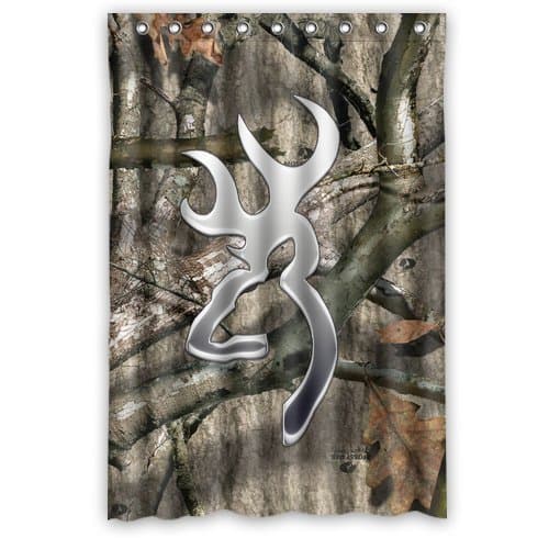 Fashion Tree Camo Metal Browning Waterproof Bathroom Fabric Shower Curtain,Bathroom decor 66" x 72"
