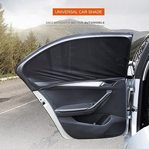 Universal Car Side Window Sun Shade, Gulee Car Sun Shade Mesh Curtain Block Shield Protection for Rear Back Window, Blocks 98% of Harmful UV Rays, Protect Your Baby / Kids from Sun Glare &amp; Heat