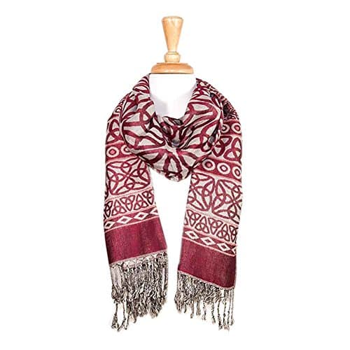 Celtic ClothingLadies Celtic Heritage Scarf, Celtic Pattern, 70 x 27 inches, Cotton Blend