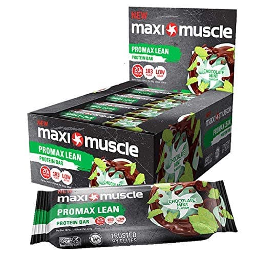 Maxi Muscle Promax Lean Protein Bar Chocolate Mint Flavour 12x55g ***Best Before End September 2019***