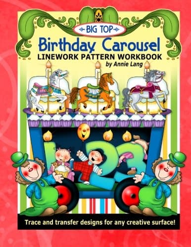 Big Top Birthday Carousel: Linework Pattern Workbook