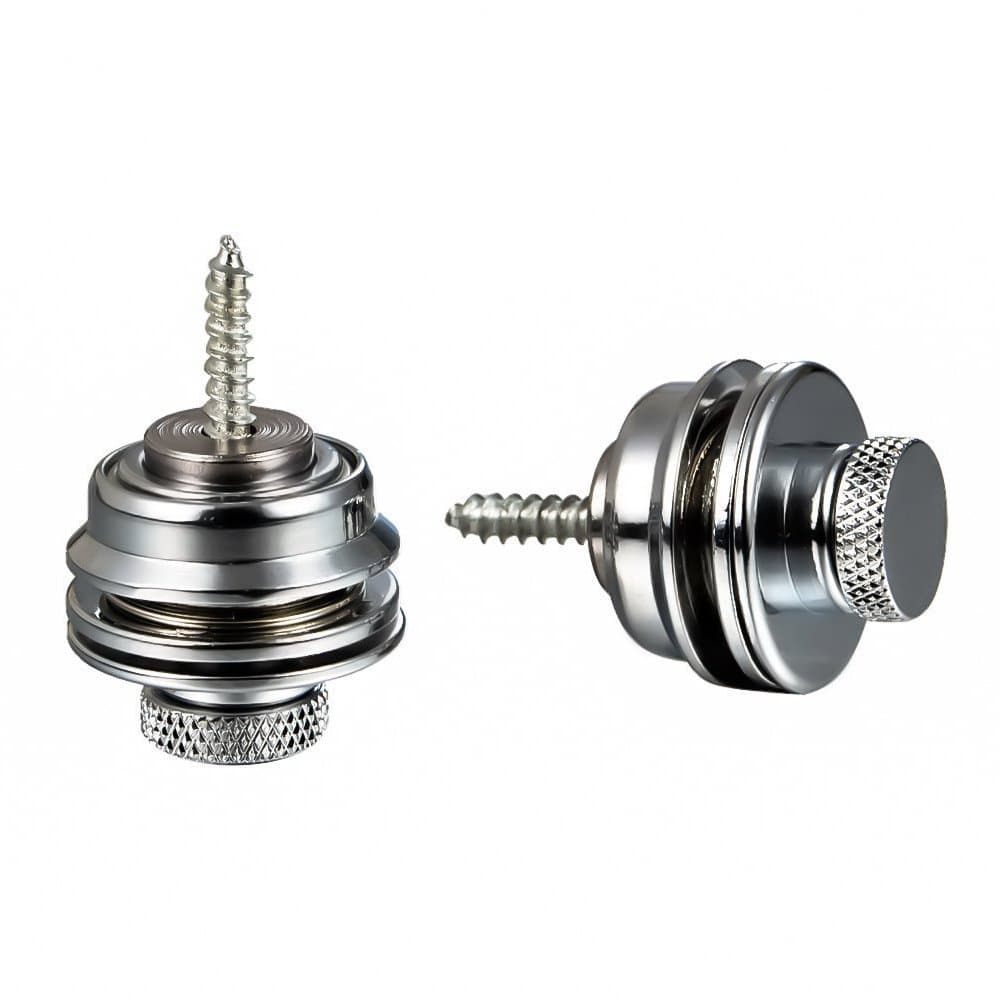 Guitar Strap Button-Security Strap Locks (Silver,2 Pcs)