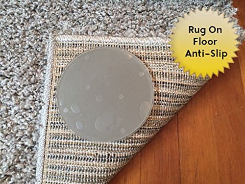 Sticky Discs Non-Slip Rug Pads For RUG-ON-FLOOR Anti-Slip. Rug Stickers. No Residue. 12 Pack Intended To Limit Multiple Rugs or Large Rugs/Exercise/Door Mats From Moving On FLOORS. BRAND NEW!