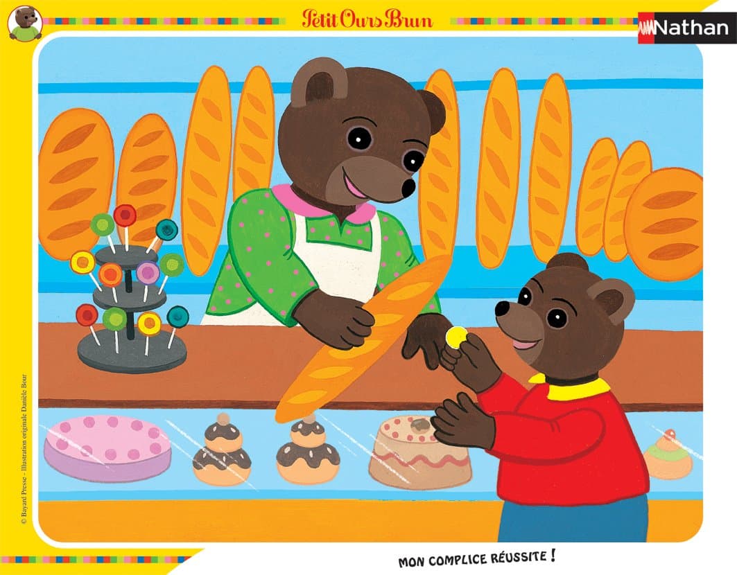 Nathan - 86105 - Puzzle Cadre - Pob à la Boulangerie - 35 pièces